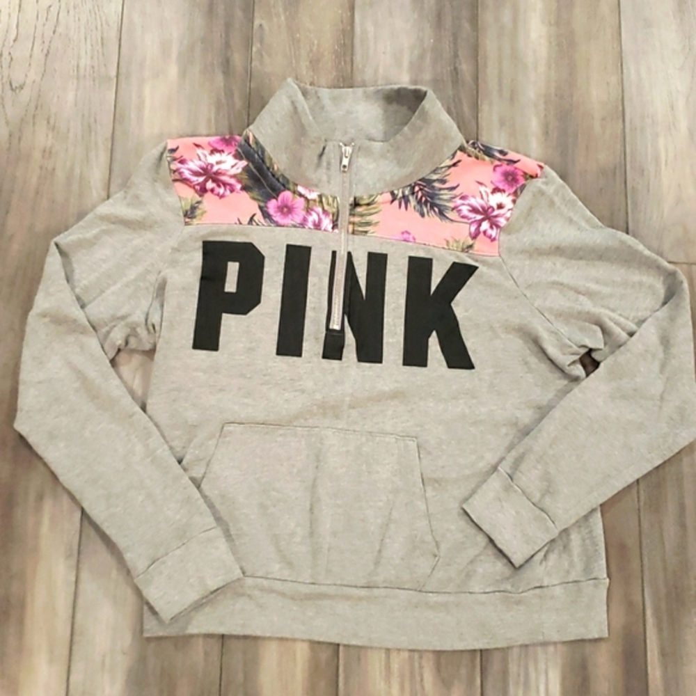 PINK half zip sweatshirt